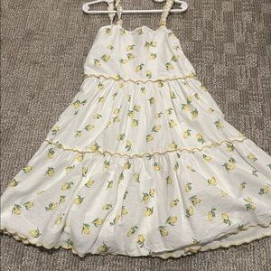 Sunny Lemon Print Girls Size 8 Dress